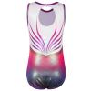 BAOHULU Girls Leotards for Gymnastics & Dance One Piece Sparkly Toddler Kids Athletic Practice Activewear B374_WhiteRedPurple_8A view 2