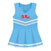 College Baby NCAA Officially Licensed Cheerleader Bodysuit Dress - Tank Top - Ole Miss Rebels Logo - Carolina Blue - 24 Months view 1