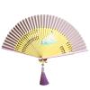 Large Folding Hand Fan with Polar Bear Print, Openwork Bamboo Ribs Personal Hand Held Fans for Wedding Home Decor view 1