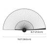 Large Folding Hand Fan with Polar Bear Print, Openwork Bamboo Ribs Personal Hand Held Fans for Wedding Home Decor view 4