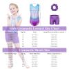 BAOHULU Girls Leotards for Gymnastics & Dance One Piece Sparkly Toddler Kids Athletic Practice Activewear B374_BluePurple_8A view 4