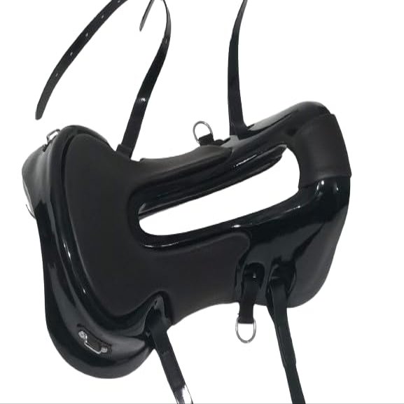 HUMAYL Saddlery Fibre Tree Comfy Endurance Genuine Leather Horse Saddle Comfortable Light Weight Horse Riding Easy to Clean Carbon Saddle Stirrup & Straps Size:15-17 inches MOD07 (17" inches Seat)