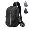 HCWENZH Small Sling Bag for Men Women,Crossbody Sling Backpack Chest Bag Daypack Crossbody Bag for Outdoors Hiking Travel (Black) view 1