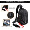 HCWENZH Small Sling Bag for Men Women,Crossbody Sling Backpack Chest Bag Daypack Crossbody Bag for Outdoors Hiking Travel (Black) view 2