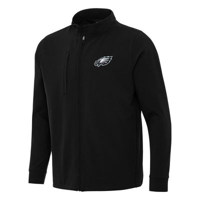 Antigua Men's Black Philadelphia Eagles Regard Full-Zip Jacket