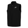 Antigua Men's Black Philadelphia Eagles Regard Full-Zip Vest view 1