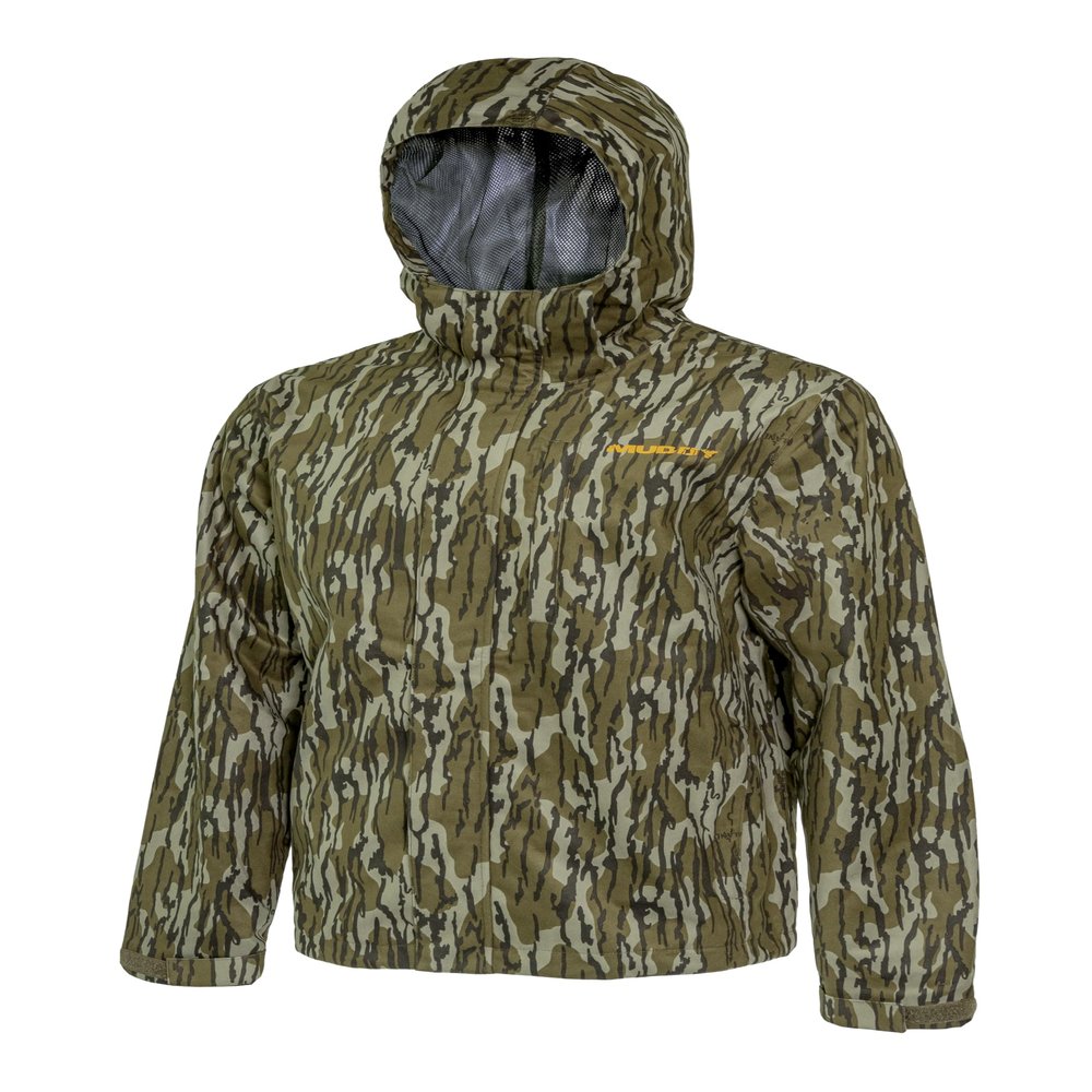 Muddy Outdoors Men's TRX Lightweight Rain Jacket Mossy Oak Bottomland Medium