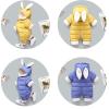 Baby Girls' One-Piece Puffer Winter Snowsuit with Hood Newborn Boy Bunny Fleece Lined Jumpsuit Down (Blue, 3-6 Months) view 4