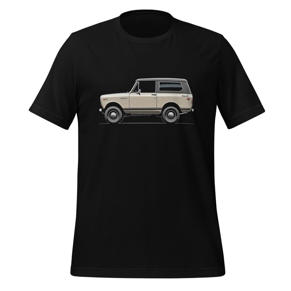 1968 International Harvester Scout 800A Graphic T-Shirt | Car Enthusiast Gift Black