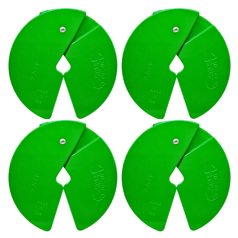 Micro Gainz Dumbbell Fractional 2.5 lb Weight Plate, Ideal for Micro Loading, (Choose Color) 4 Piece Fractional Weight Plates, Designed for Dumbbell Training, Made In USA (Green)
