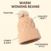 Polar Extreme Heat Womens Sherpa Lined Marl Cuff HAT OSFM- Black Marl view 4