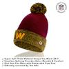 Ultra Game NFL Official Youth Super Soft Two Tone Winter Beanie Knit Hat with Extra Warm Touch Screen Gloves, Washington Commanders, Team Color, 1SIZE view 2
