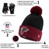 Ultra Game NFL Official Youth Super Soft Two Tone Winter Beanie Knit Hat with Extra Warm Touch Screen Gloves, Washington Commanders, Team Color, 1SIZE view 4
