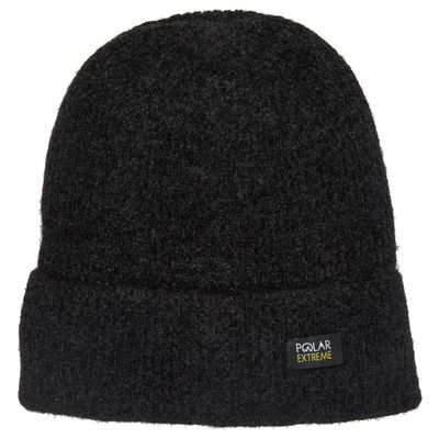 Polar Extreme Heat Womens Sherpa Lined Fleck Chunky Cuffed HAT W/POM OSFM -Black