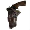 Gun Holster for Men Women Pistol Cover Revolver Holder Tooled Leather Universal FIT Open Bottom | Left Handed (Heart - Brown) view 1