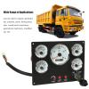 Boat Dash Panel, Boat Switch Panel with Accessories Aluminum Alloy ABS Marine Switch Panel for Caravan Yacht Fishing Boat Ship (White Dial) view 3