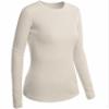 Emmalise Women's Thermal Crew Neck Long Sleeves Fitted Top, Ivory, 2X-Large view 1
