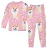 ALAZA Shiba Inu Dog 2 Piece Pajama Set Long Sleeve Top and Pants Sleepwear Unisex 5T view 3