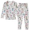 ALAZA Cartoon Big Ben London Cityscape 2 Piece Pajama Set Long Sleeve Top and Pants Sleepwear Unisex 6Y view 1