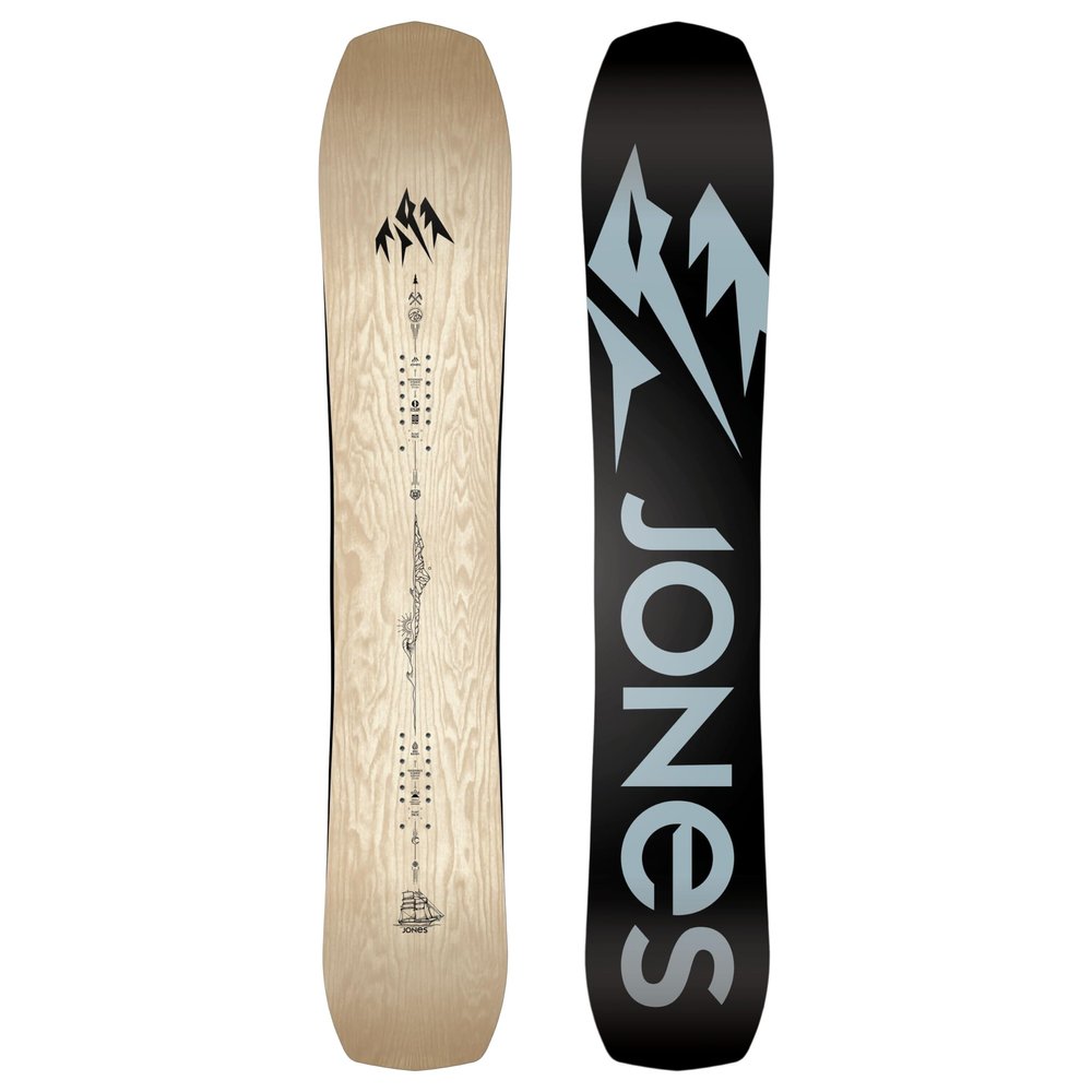 JONES - Men's Flagship, Snowboards Directional Freeride, Ideal for freeriding and Fall-line Freestyle, Size 164, Color Wood Veneer