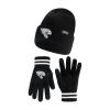 Ultra Game NFL Official Adults Super Soft Marled Winter Beanie Knit Hat with Extra Warm Touch Screen Gloves, Jacksonville Jaguars, Black, 1SIZE view 1