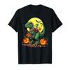 Skeleton Riding Mummy Dinosaur Halloween Costume Kids Boys T-Shirt