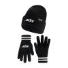 Ultra Game NFL Official Adults Super Soft Marled Winter Beanie Knit Hat with Extra Warm Touch Screen Gloves, New York Jets, Black, 1SIZE view 1