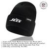 Ultra Game NFL Official Adults Super Soft Marled Winter Beanie Knit Hat with Extra Warm Touch Screen Gloves, New York Jets, Black, 1SIZE view 2