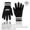 Ultra Game NFL Official Adults Super Soft Marled Winter Beanie Knit Hat with Extra Warm Touch Screen Gloves, New York Jets, Black, 1SIZE view 3