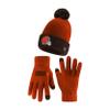 Ultra Game NFL Official Youth Super Soft Two Tone Winter Beanie Knit Hat with Extra Warm Touch Screen Gloves, Cleveland Browns, Team Color, 1SIZE view 1