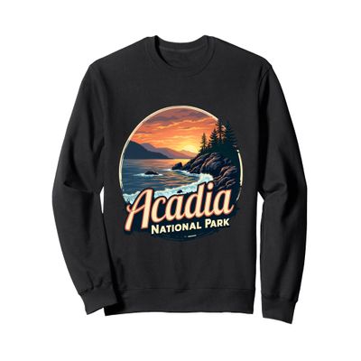 Acadia National Park Sunset Coastal Landscape Sweatshirt