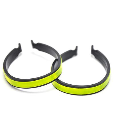 Alomejor Ultra Light Reflective Trouser Clips Detachable Design Prevents Clothing Interference ABS Materials for Night Riding Safety