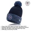 Ultra Game NFL Official Youth Super Soft Two Tone Winter Beanie Knit Hat with Extra Warm Touch Screen Gloves, Tennessee Titans, Team Color, 1SIZE view 2