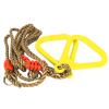Pair of Adjustable, ChildFriendly Gym Fitness Rings Plastic Swing Exercise & Sports Hanging Rings with Rope, Blue (Yellow) view 1