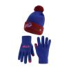 Ultra Game NFL Official Adults Super Soft Two Tone Winter Beanie Knit Hat with Extra Warm Touch Screen Gloves, Buffalo Bills, Team Color, 1SIZE view 1