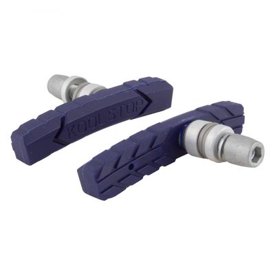 Kool Stop at Threaded Brake Pads - All-Terrain Bicycle Brake Shoes for 24-29 Wheel Sizes, Off-Center Post Tire Tread Design, Tapered Edges for Better Tire Clearance, Standard Compound, Durable