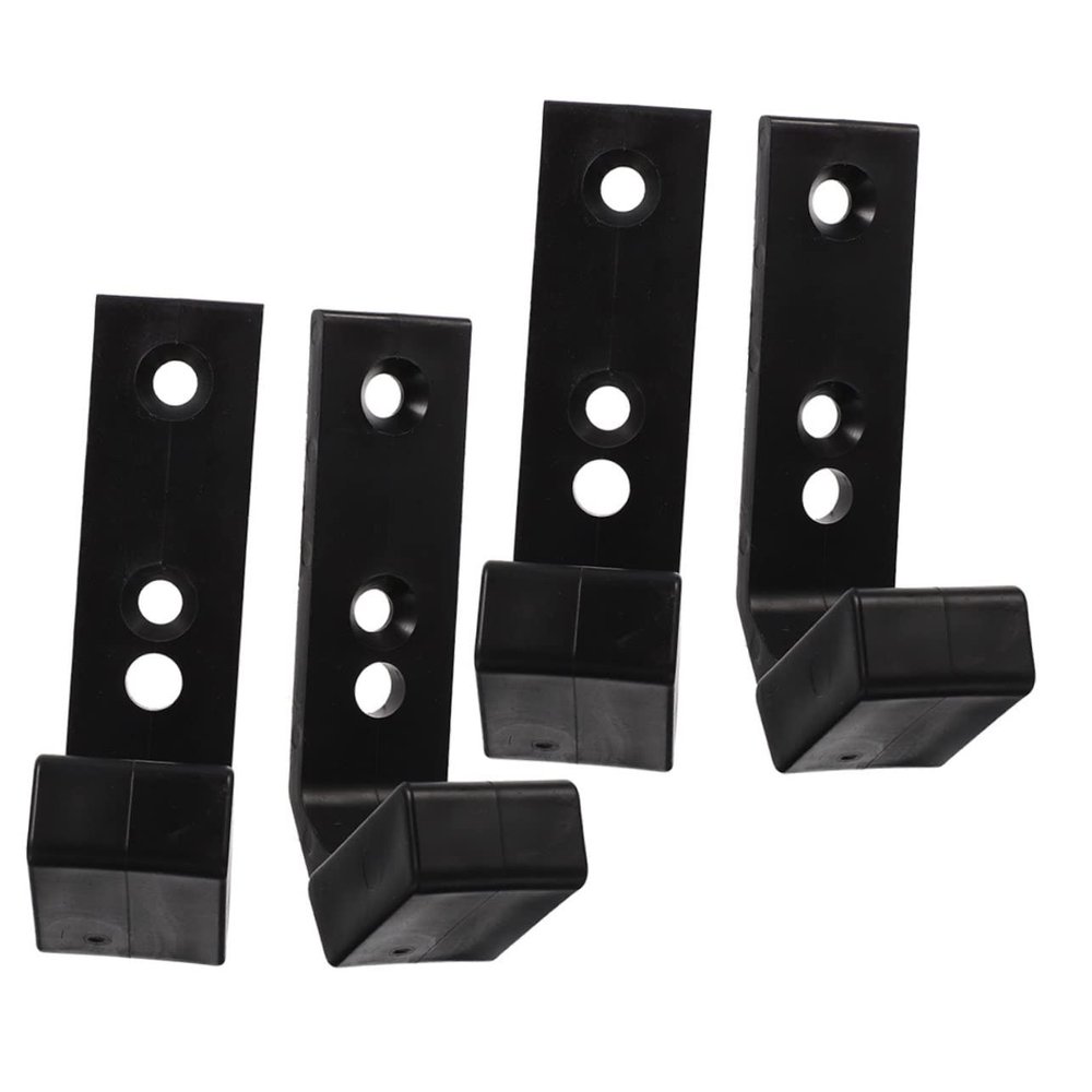 WOONEKY 4pcs Barbell Stand Barbell Storage Rack Weight Plates Holder Wall-mounted Holder Fitness Equipment Rack