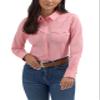 Wrangler Western Women's Retro Button-Down Shirt, Pink, 3X-Large view 1