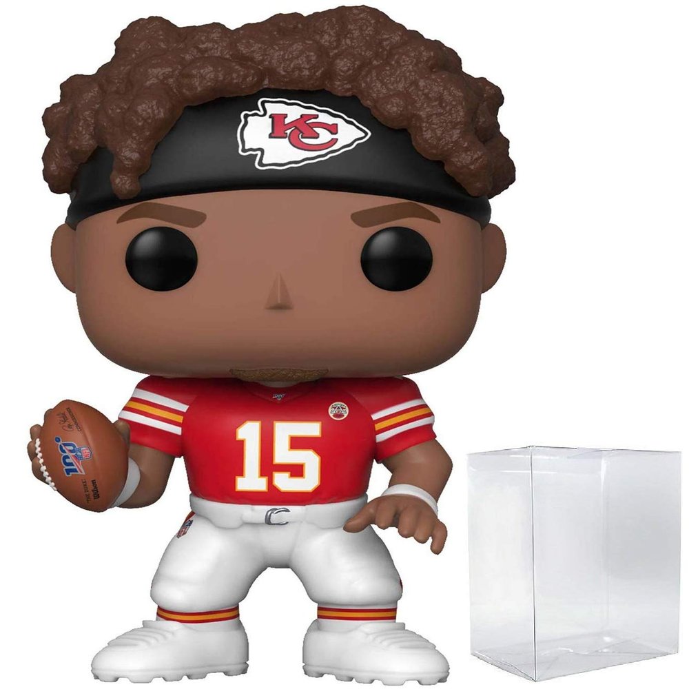 POP Football: Chiefs - Patrick Mahomes II Funko Vinyl Figure (Bundled with Compatible Box Protector Case), Multicolor, 3.75 inches