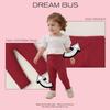 DREAM BUS 5 Pack Toddler Girl Pants Baby Girl Solid Ribbed Pants Toddler Girls Bottoms Leggings Newborn Cotton Jogger view 4