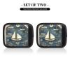 2 Packs Sailboat Map Luggage Handle Wraps for Suitcase Comfort Soft Luggage Handle Covers for Travel view 2