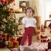 DREAM BUS 5 Pack Toddler Girl Pants Baby Girl Solid Ribbed Pants Toddler Girls Bottoms Leggings Newborn Cotton Jogger view 2