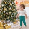 DREAM BUS 5 Pack Toddler Girl Pants Baby Girl Solid Ribbed Pants Toddler Girls Bottoms Leggings Newborn Cotton Jogger view 3