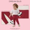 DREAM BUS 5 Pack Toddler Girl Pants Baby Girl Solid Ribbed Pants Toddler Girls Bottoms Leggings Newborn Cotton Jogger view 4