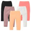DREAM BUS 5 Pack Toddler Girl Pants Baby Girl Solid Ribbed Pants Toddler Girls Bottoms Leggings Newborn Cotton Jogger view 1