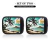 2 Packs Tropical Beach Palms Luggage Handle Wraps for Suitcase Comfort Soft Luggage Handle Covers for Travel view 2