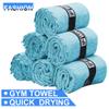 6 Pack Microfiber Gym Towels for Working Out - Fast Drying Sports Accessories, Men & Women (Blue - Lace Edge, 31" x 15.5") view 3