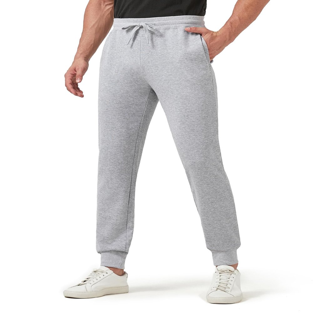 Zylioo Extra Long Sweatpants for Men with Pockets,Jogger for Tall Men 32-34 Inseam,Men's Athletic Pants Tall Grey