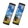 2 Packs Tractor Under Blue Sky and White Clouds Luggage Handle Wraps for Suitcase Comfort Soft Luggage Handle Covers for Travel view 1