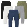 DREAM BUS 5 Pack Toddler Girl Pants Baby Girl Solid Ribbed Pants Toddler Girls Bottoms Leggings Newborn Cotton Jogger view 1